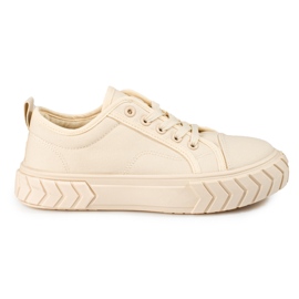 Beige Turnschuhe für Damen von Shelovet