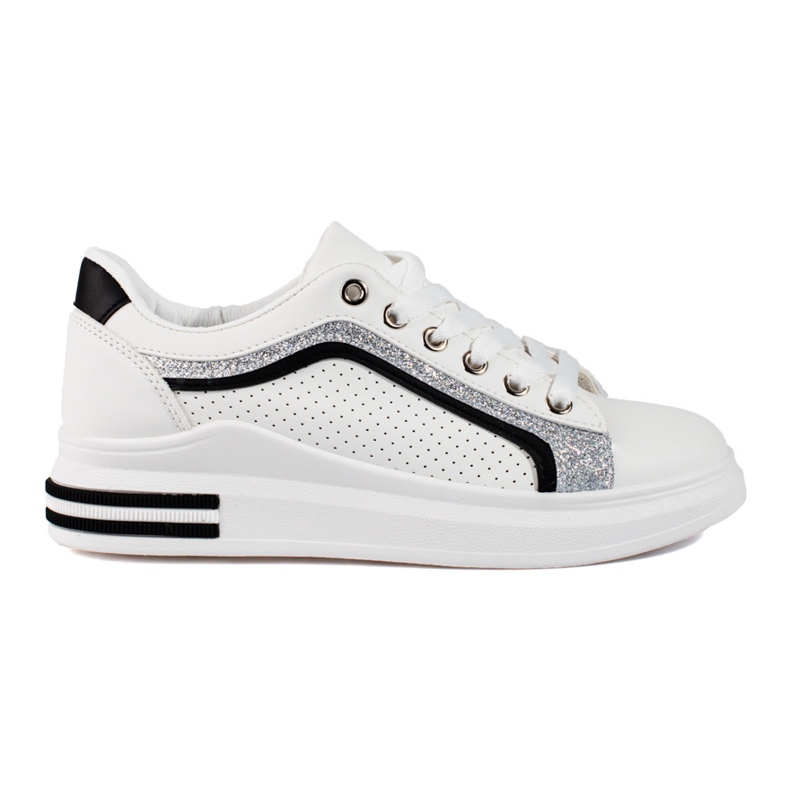 Shelovet-Sneakers für Damen auf einem hohen Plateau in Weiß