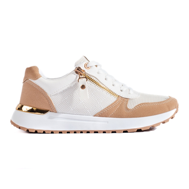 Bequemer Sportschuh für Damen in Weiß und Beige von Shelovet