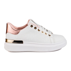 Damensneaker Shelovet in Weiß mit Goldeinsatz