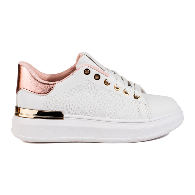 Damensneaker Shelovet in Weiß mit Goldeinsatz