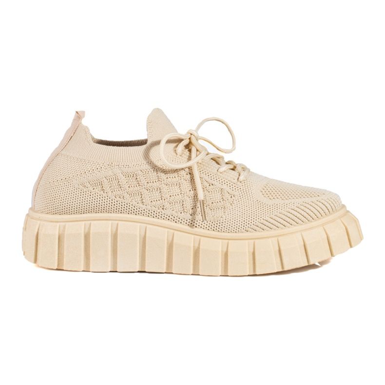 Sportschuhe aus beigefarbenem Shelovet-Stoff für Damen