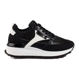 Schwarze Shelovet High-Plateau-Sportschuhe für Damen
