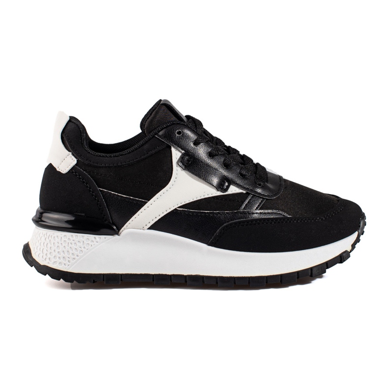 Schwarze Shelovet High-Plateau-Sportschuhe für Damen