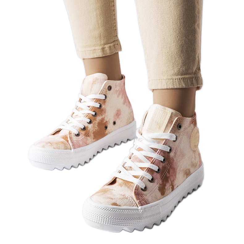 Beige gemusterte Big Star Sneakers LL274048