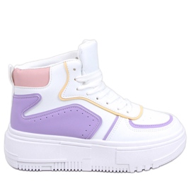 BM Storm WEISS / LILA High-Top-Sneakers weiß