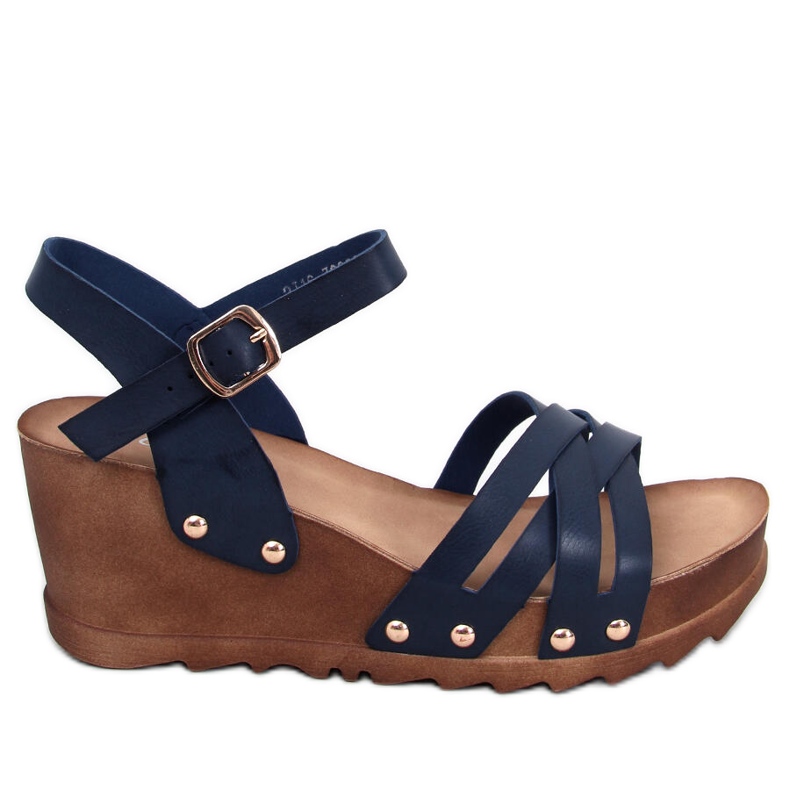 Blaue Keilsandalen