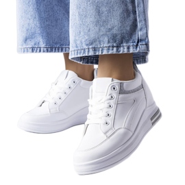 Weiße Sneakers mit Glitzereinsätzen von Bonevil