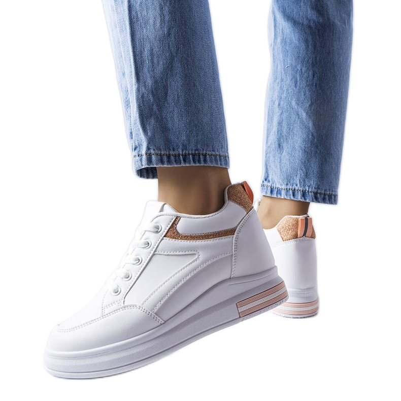 Weiße Sneakers mit Glitzereinsätzen von Bonevil