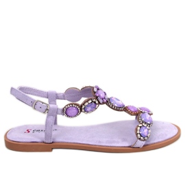 BM Jolene Purple Perlensandalen violett