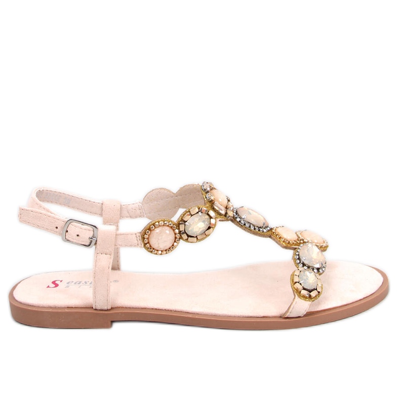 BM Sandalen mit Steinen von Jolene Beige