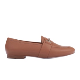 Marco Shoes Goldverzierte Loafer braun