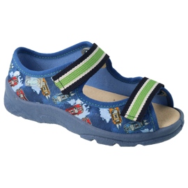 Befado Kinderschuhe 869x163 Ledereinsatz blau