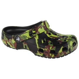 Crocs Classic Spray Camo Clog 208305-001 Flip-Flops grün