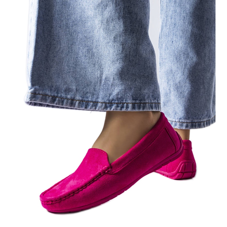 Rosa Loafer mit Ledersohle von Souplet