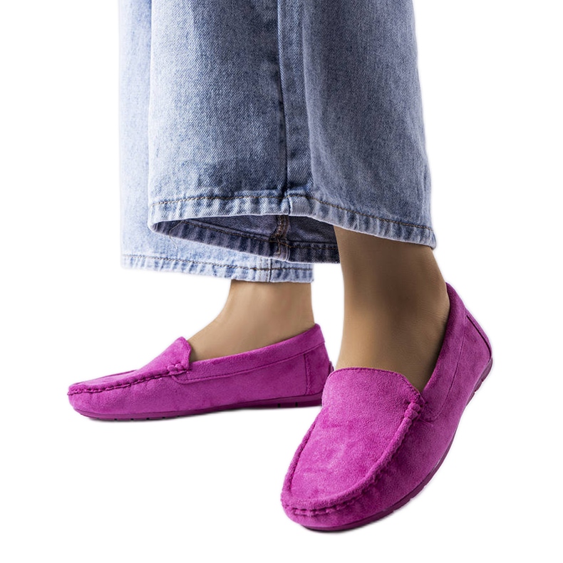 BM Lila Loafer mit Ledersohle von Souplet violett