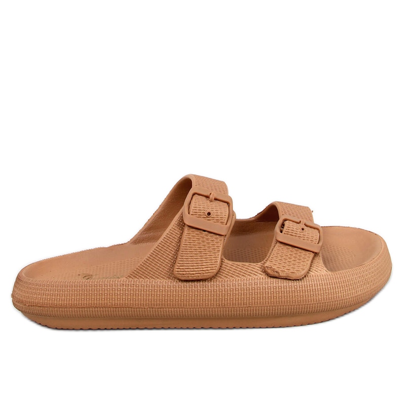 Pantoletten Aryn Khaki aus Gummi braun