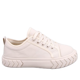 Hampton Beige Damen-Plateau-Sneakers