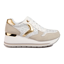 Shelovet Wedge-Sneaker für Damen beige