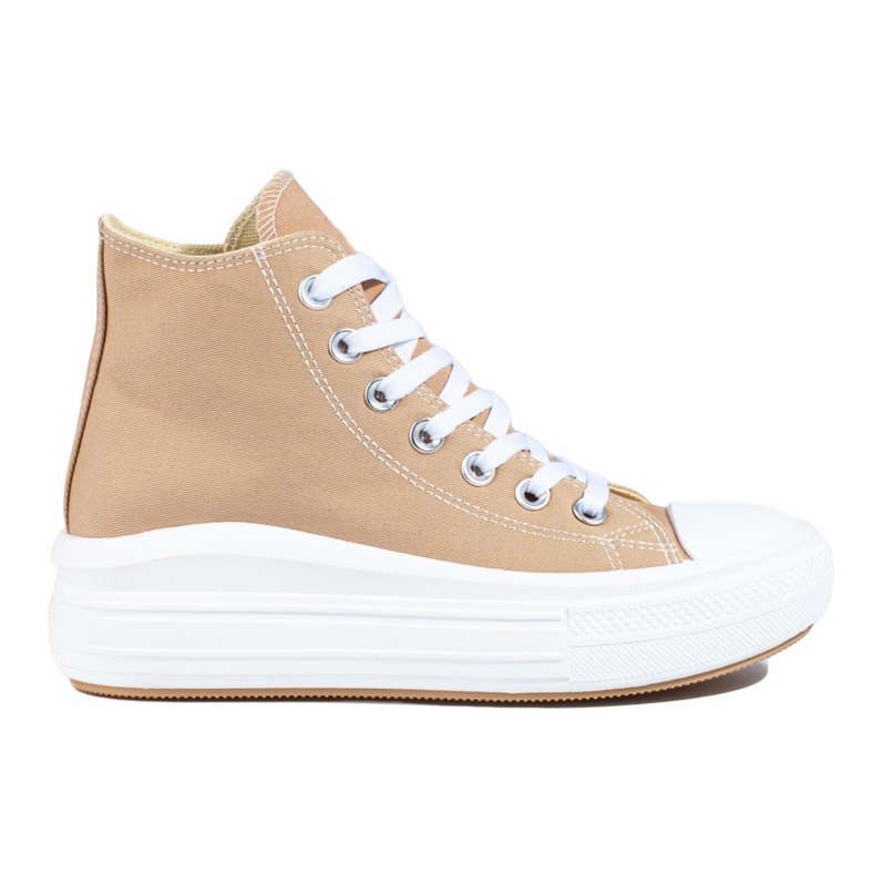 Beige High-Plateau-Sneakers von Shelovet