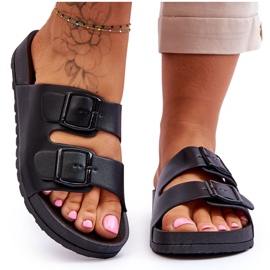 Plateau-Slipper für Damen Black Vertigo schwarz