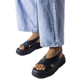 Schwarze Plateausandalen von Oakway