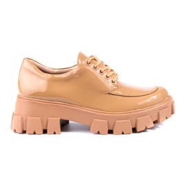 Shelovet beige Schnürschuhe