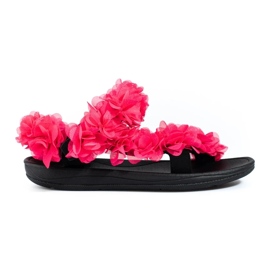 Duftende Damensandalen mit Klettverschluss Shelovet fuchsia rosa