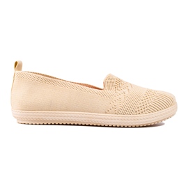 Damensneaker Shelovet beige aus Stoff zum Hineinschlüpfen