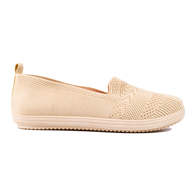 Damensneaker Shelovet beige aus Stoff zum Hineinschlüpfen