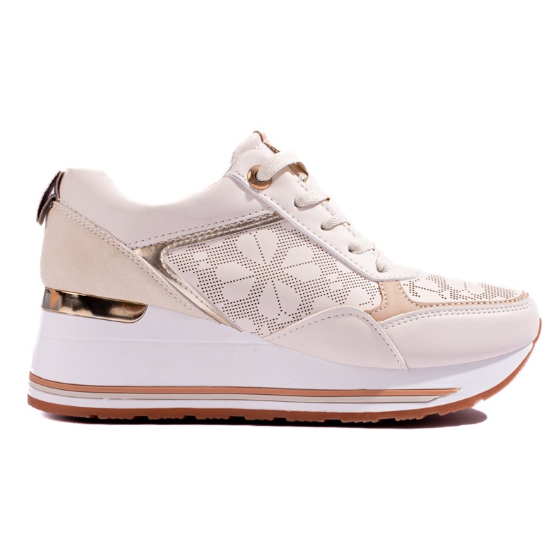 Damen-Sneakers Shelovet mit Keilabsatz in Beige