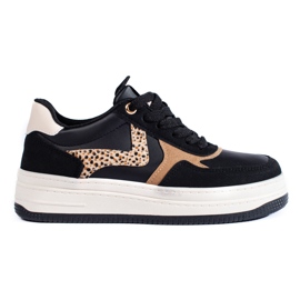 Damen Sportschuhe auf der Plattform schwarz Shelovet