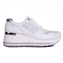 Shelovet Damen Keilsneaker weiß