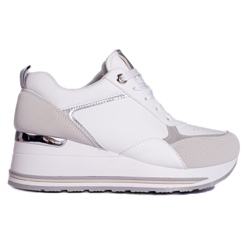 Weiße Sneaker mit Keilabsatz von Shelovet