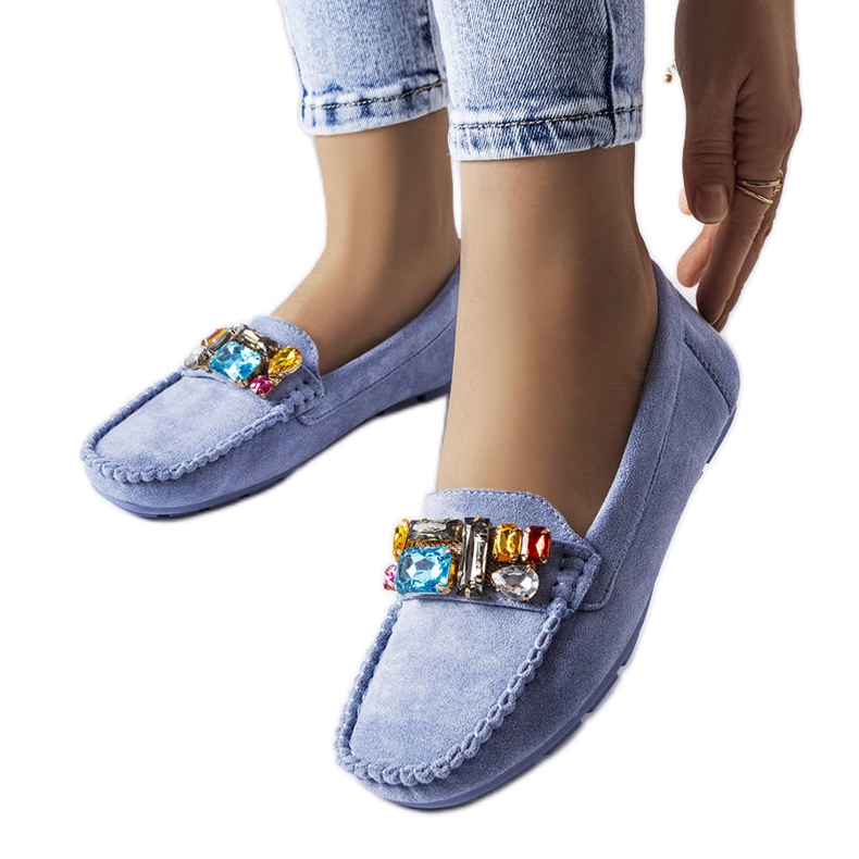 Blaue Loafer mit Lederinnensohle von Bertrand