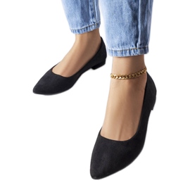 Schwarze Ballerinas mit niedrigem Absatz von Bérubé