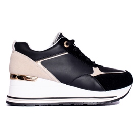 Schwarze Sneaker mit Keilabsatz von Shelovet