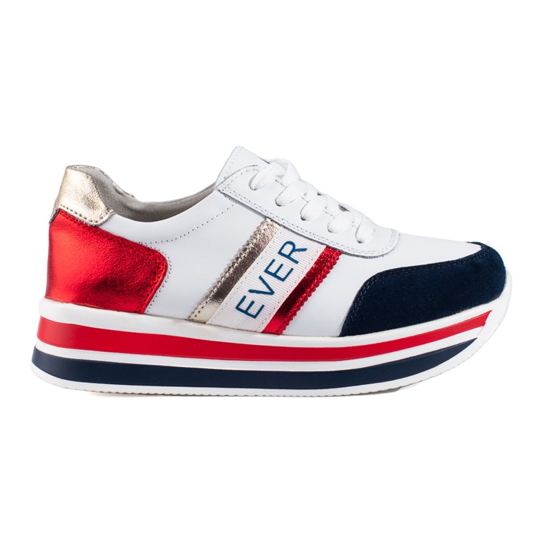 Shelovet Sneaker mit klobiger Sohle in Weiß und Marineblau