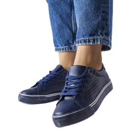 Marineblaue Sneakers aus Kunstleder von Joffre
