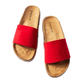 Rote Flip-Flops mit Korksohle von Clovis
