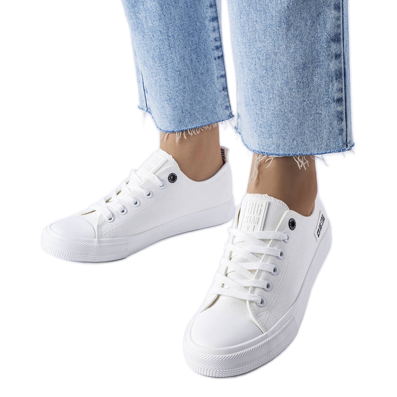 Big Star KK274008 Sneaker aus weißem Stoff