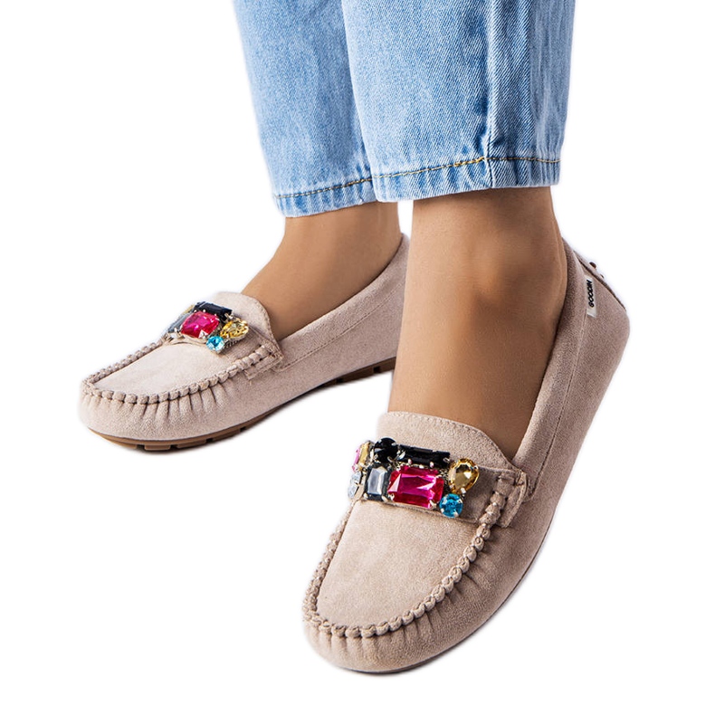 Tanguaygraue Loafer mit Ledersohle