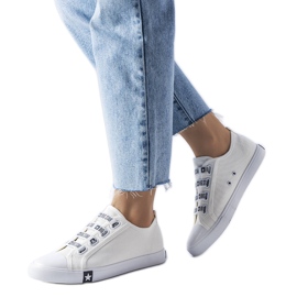 Big Star HH274094 weiße Slip-On-Sneakers