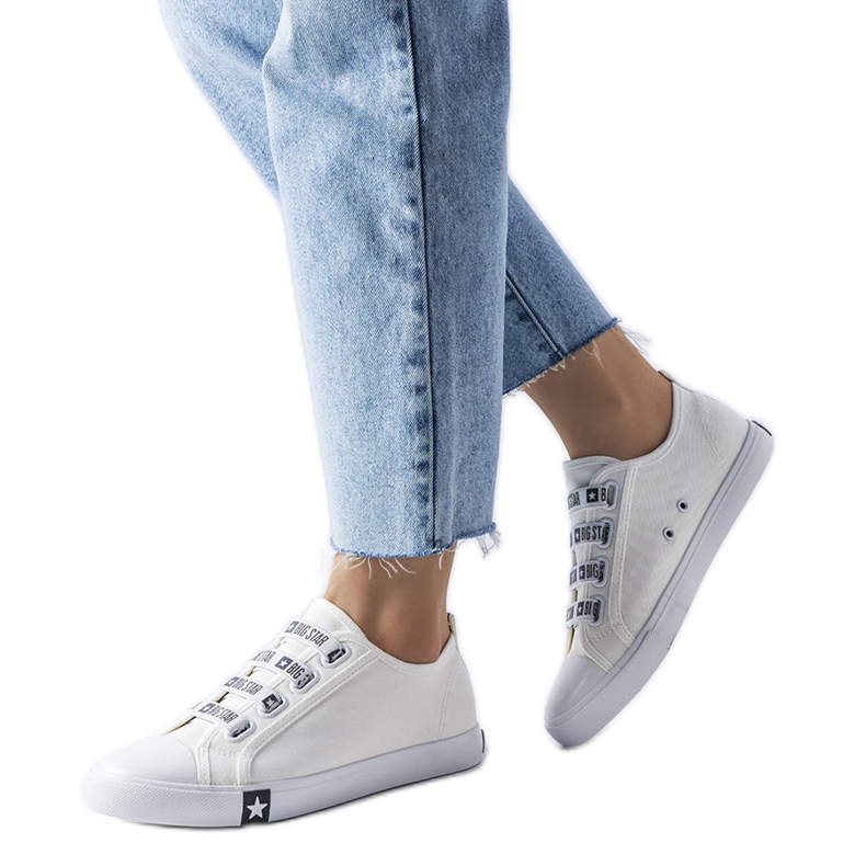 Big Star HH274094 weiße Slip-On-Sneakers