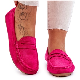 Klassische Wildlederloafer für Damen Fuchsia Ivana rosa
