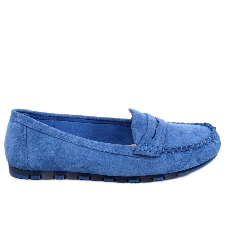 BM Anaya Blaue Wildleder-Slipper für Damen