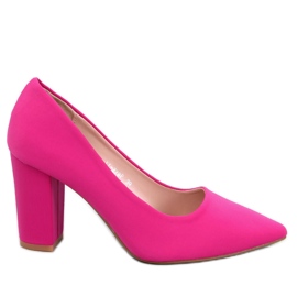 BM Eilish Fuchsia Chunky Heel Pumps rosa