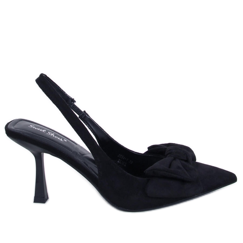BM Shirley Schwarze Pumps mit offenem Absatz