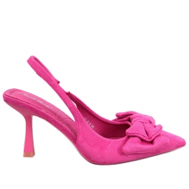 BM Shirley Fuchsia Pumps mit offenem Absatz rosa