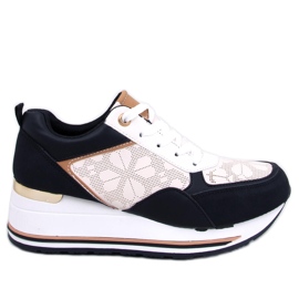 Greer Schwarze Turnschuhe mit Keilabsatz